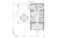 Одноэтажный дом с просторной террасой и двумя спальнями Rg6196z (Зеркальная версия) План2